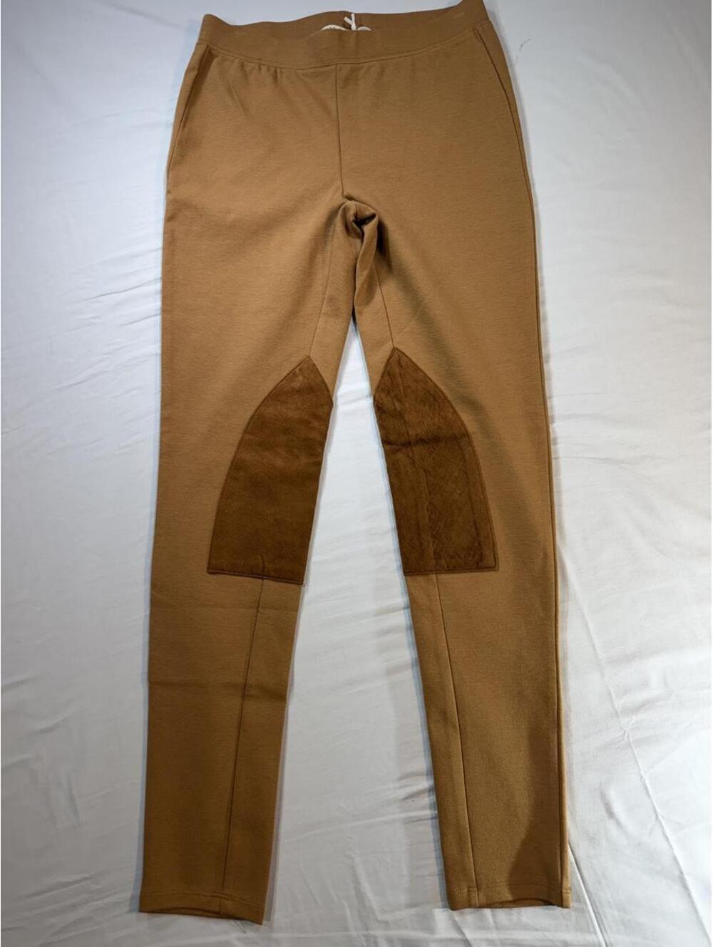 Hope & Henry Tan & Brown Riding Pants with Dark Brown Patches on Thighs
